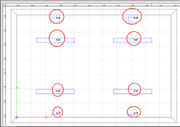 View of the maintenance factors of individual luminaires in the CAD