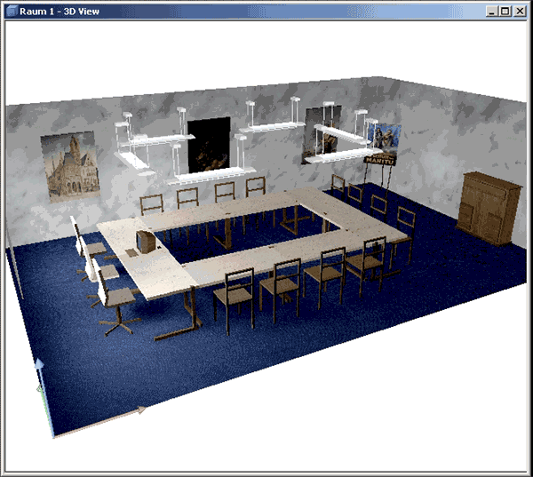 3D view of a room