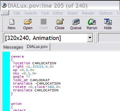 Animation settings